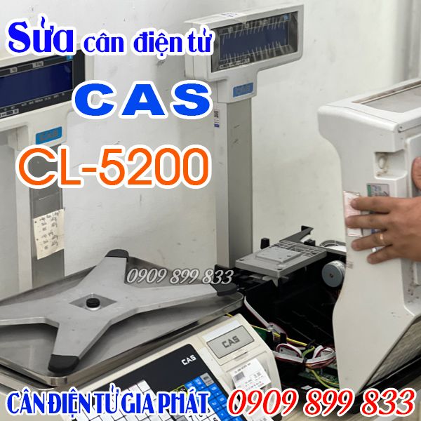 Sửa cân điện tử Cas CL-5200 15kg 30kg in không ra mực hoặc mực in không đều