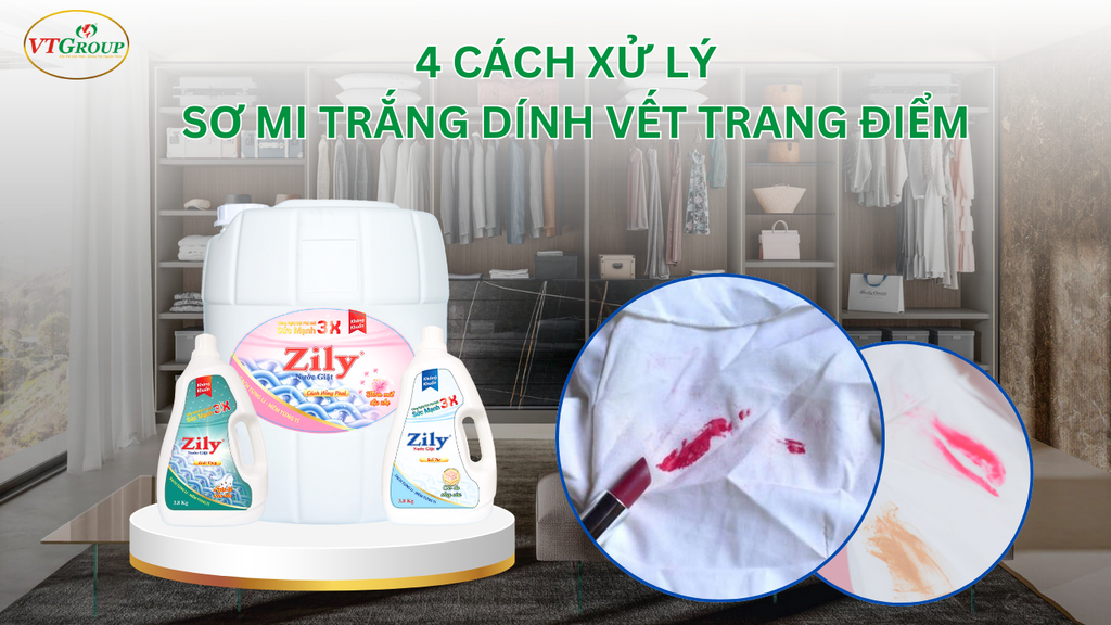 4 Cách xử lý sơ mi trắng dính vết trang điểm