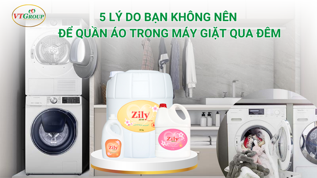 5 Lý do bạn không nên để quần áo trong máy giặt qua đêm