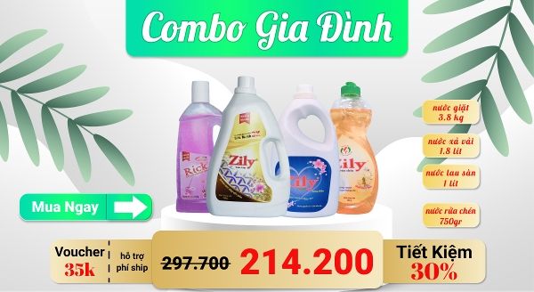 Combo gia đình siêu KHUYẾN MÃI 30% cực tiện lợi từ Zily