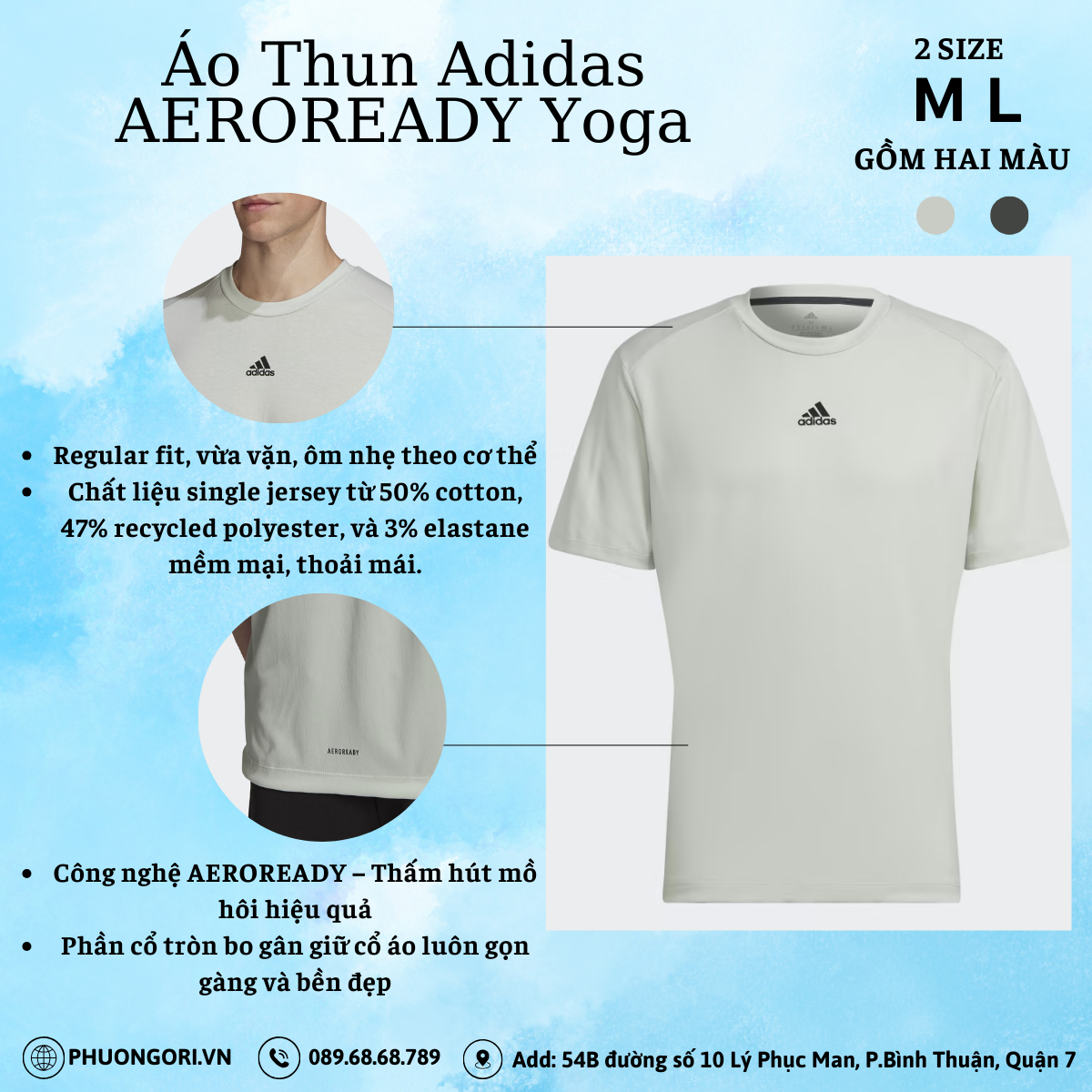 Áo Thun Adidas AEROREADY Yoga – Sự Kết Hợp Hoàn Hảo Giữa Thời Trang Và Tiện Lợi
