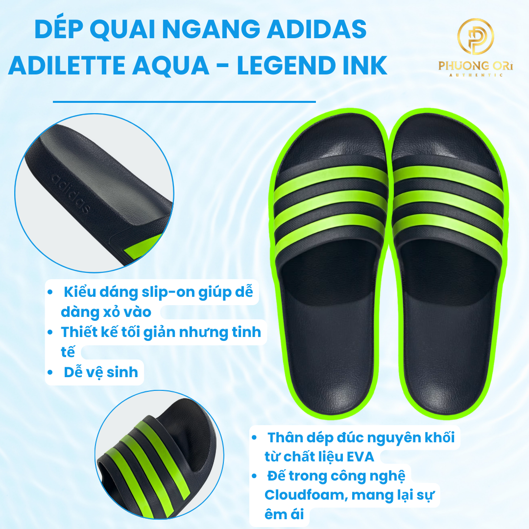 👡 Dép Quai Ngang Adidas Adilette Aqua – Sự Kết Hợp Hoàn Hảo Giữa Phong Cách và Sự Thoải Mái