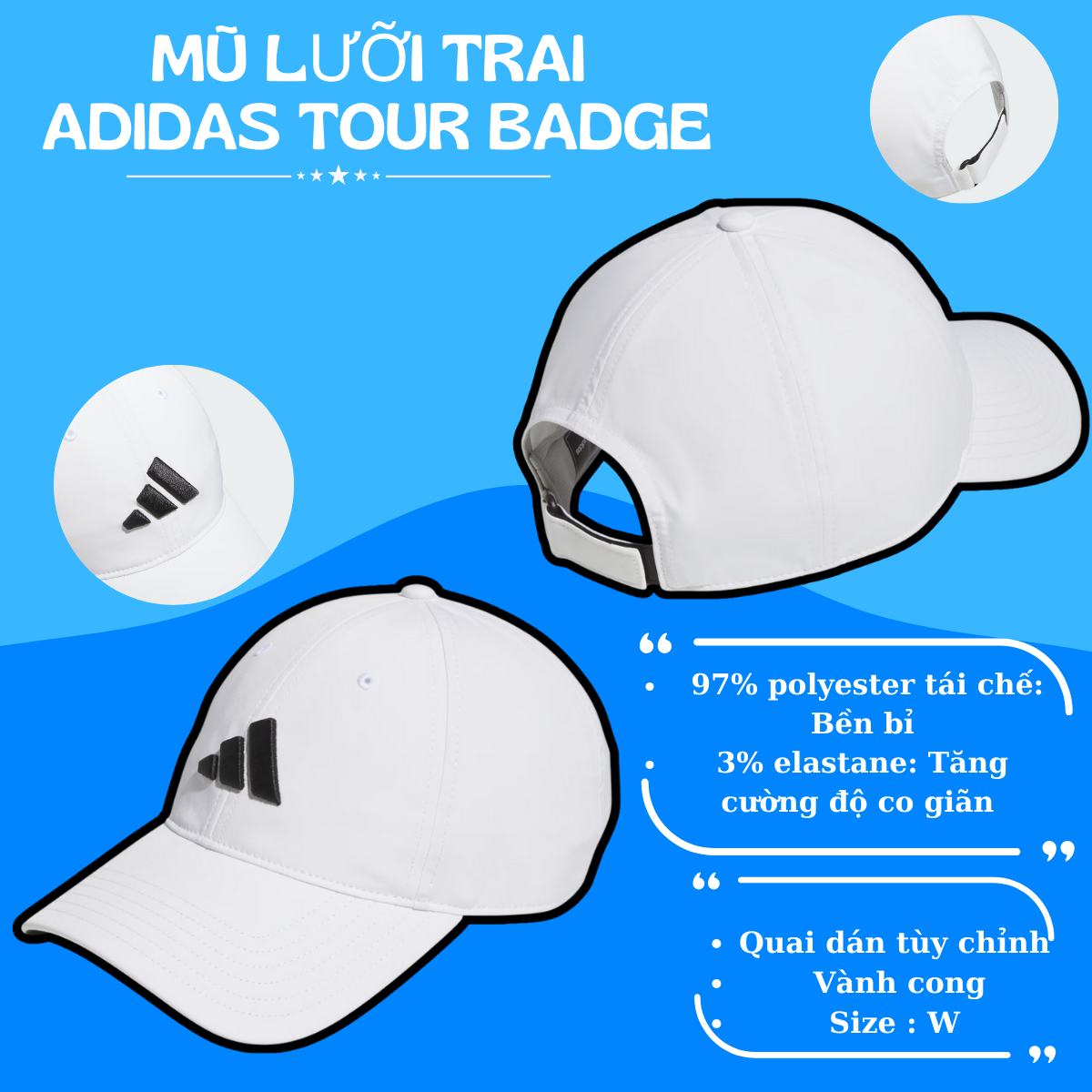 🏌️♀️ Mũ Lưỡi Trai Adidas Tour Badge: Phong Cách Và Tiện Ích Cho Các Nàng