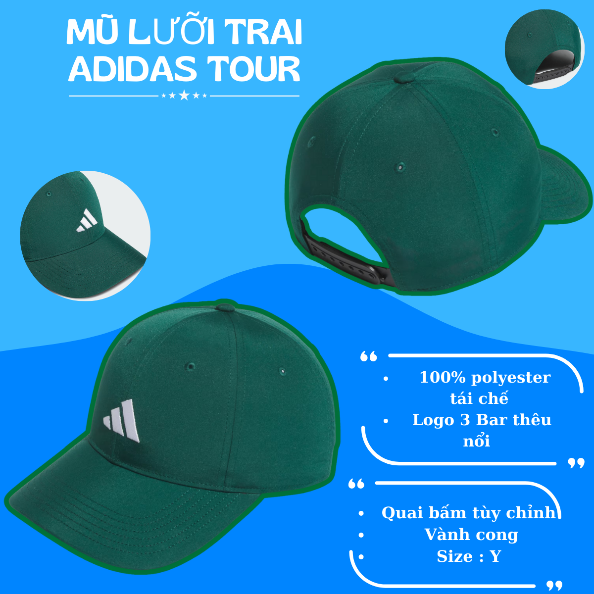 🏌️♂️ Mũ Lưỡi Trai Adidas Tour: Phong Cách Thể Thao Và Bảo Vệ Môi Trường
