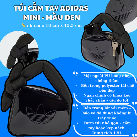 👜 Túi Cầm Tay Adidas Mini – Màu Đen