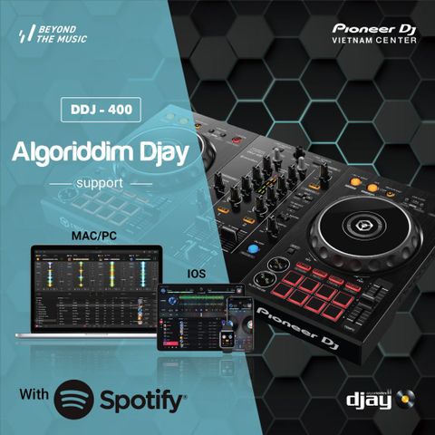 DDJ 400 hiện đã hỗ trợ các ứng dụng DJ từ Algoriddim
