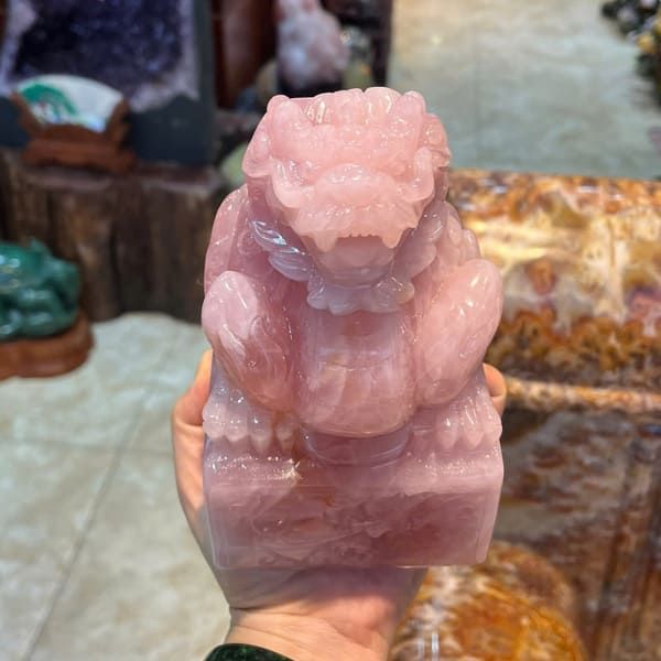 Ấn Rồng Thạch Anh Hồng