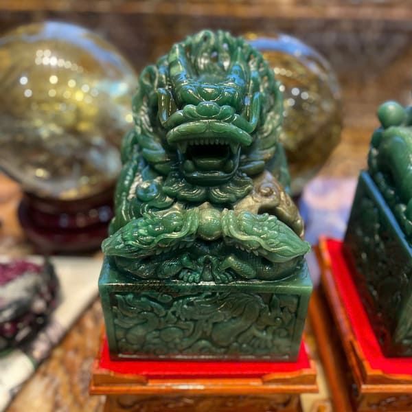 Ấn Rồng Thạch Anh Xanh