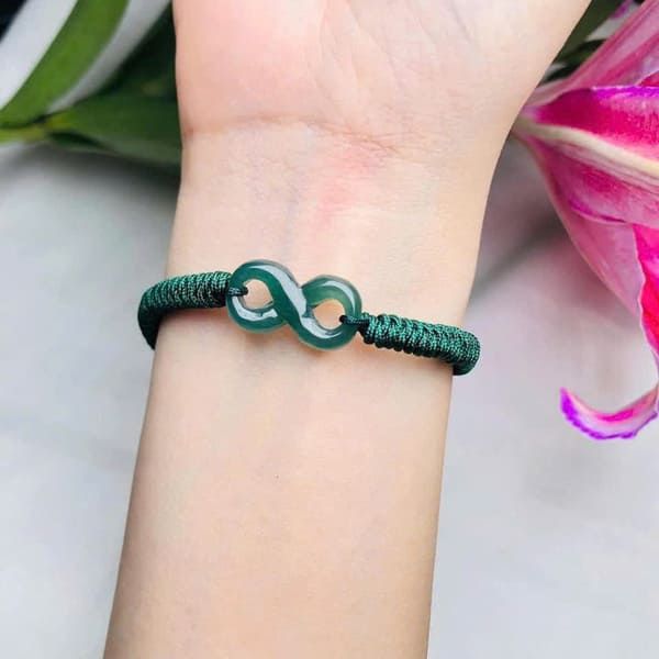 lắc tay như ý nguyện lam ngọc tết dây dù