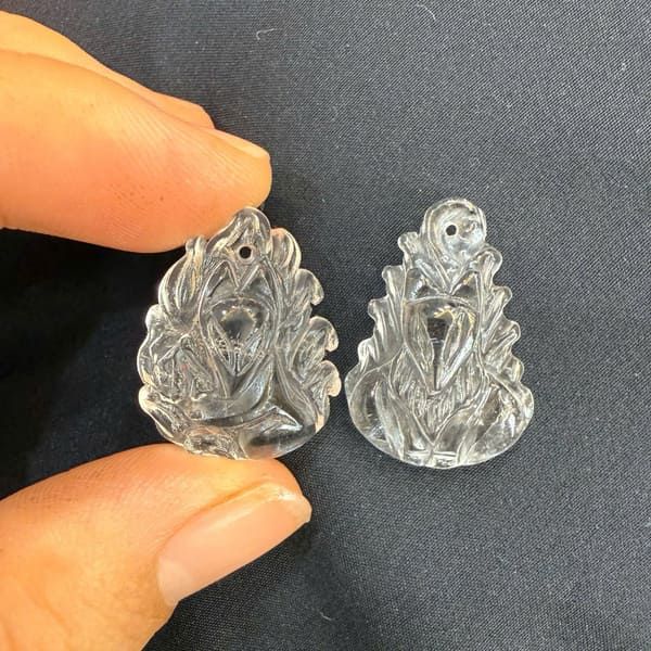 Mặt Dây Chuyền Hồ Ly Chúa Thạch Anh Trắng
