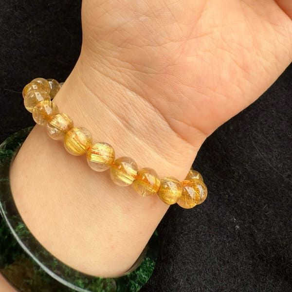 Vòng Tay Thạch Anh Tóc Vàng 8mm VIP