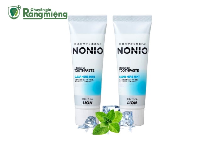 Kem đánh răng trị hôi miệng của Nhật Lion Nonio Toothpaste (Clear Herb Mint)
