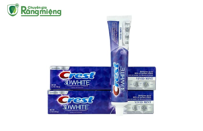 Kem đánh răng 3D Crest White răng miệng trắng khỏe