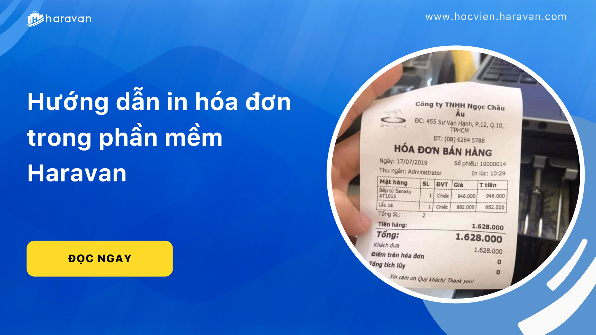 Hướng dẫn in hóa đơn trong phần mềm Haravan