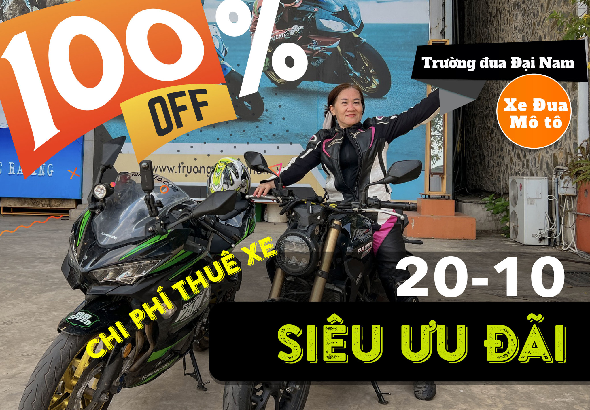 Miễn phí 100% thuê xe mô tô cho những Chị Đẹp Xé Gió yêu thích tốc độ mạnh