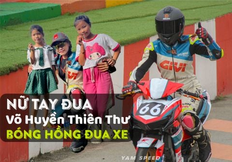 Nữ tay đua Võ Huyền Thiên Thư bông hồng trong giới đua xe