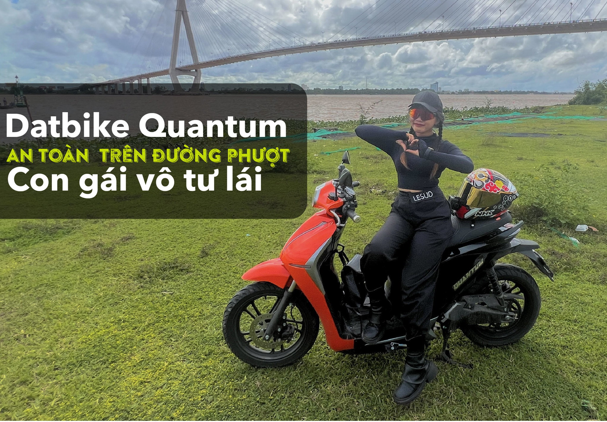 Dat Bike Quantum an toàn trên đường “phượt”, con gái vẫn vô tư lái