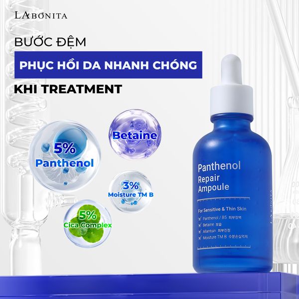 GIẢI PHÁP PHỤC HỒI DA TREATMENT  từ VITAL PANTHENOL REPAIR AMPOULE LA BONITA