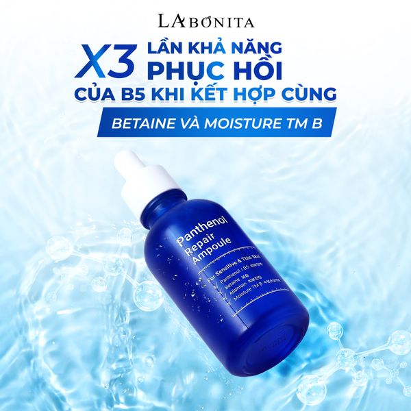 X3 LẦN KHẢ NĂNG PHỤC HỒI DỊU DA CẤP TỐC  CỦA B5 KHI KẾT HỢP CÙNG BETAINE VÀ MOISTURE ™ B