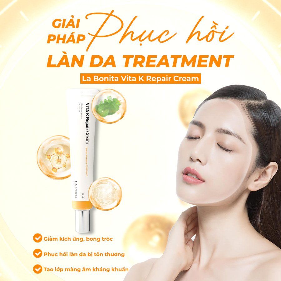 REVIEW CHI TIẾT: KEM DƯỠNG PHỤC HỒI DA LA BONITA VITAL K REPAIR CREAM