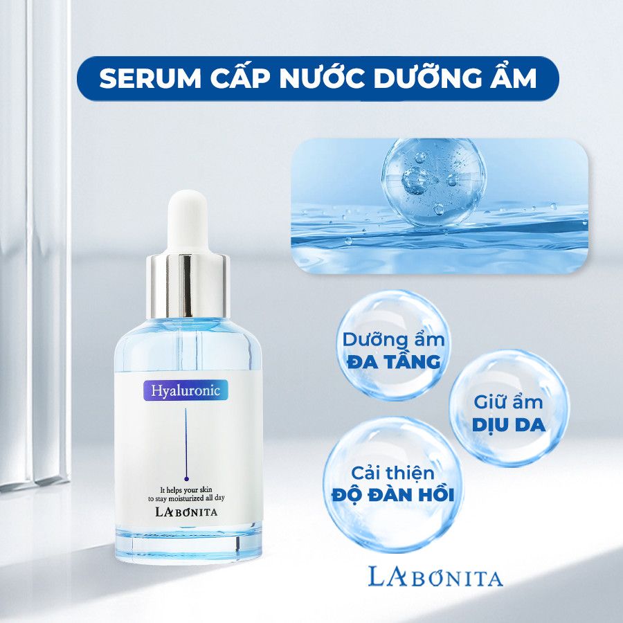 Serum HA tinh chất cấp nước dưỡng ẩm chuyên sâu từ Vital Hyaluronic Acid từ La Bonita