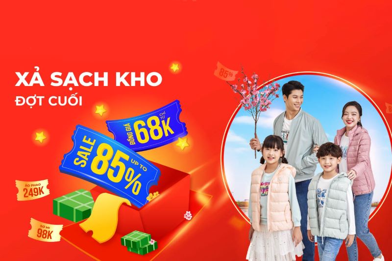 XẢ KHO ĐỢT CUỐI - GIẢM TỚI 85%