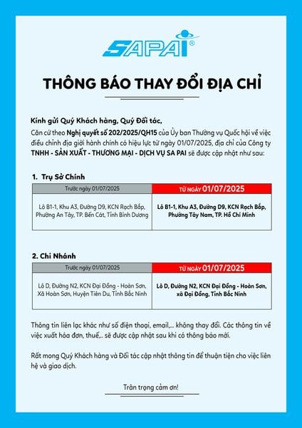 THAY ĐỔI ĐỊA CHỈ CÔNG TY