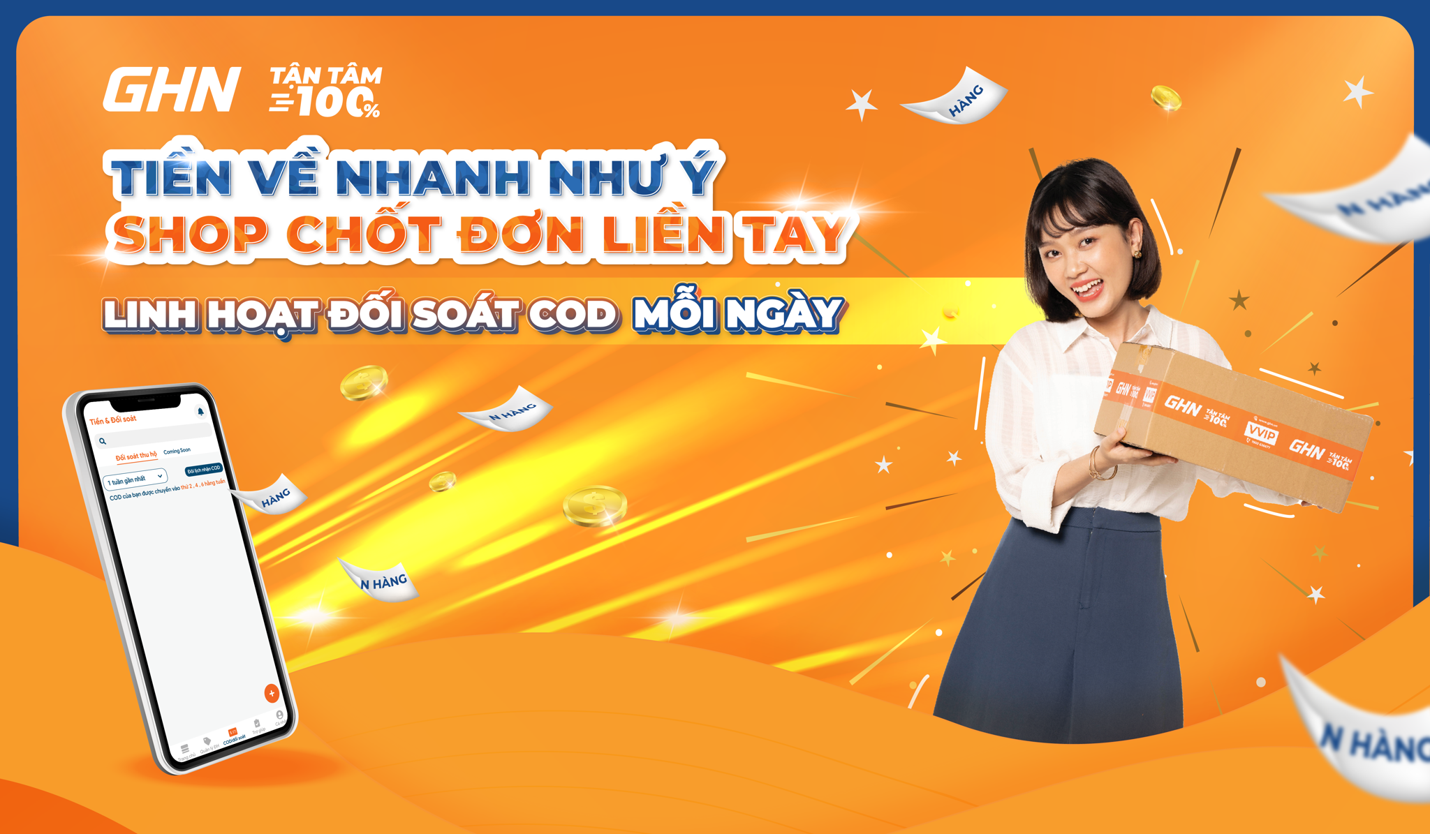 TIỀN VỀ NHANH NHƯ Ý, SHOP CHỐT ĐƠN LIỀN TAY RA MẮT TÍNH NĂNG LINH HOẠT ĐỐI SOÁT COD MỖI NGÀY