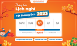 GIAO HÀNG NHANH XIN THÔNG BÁO LỊCH HOẠT ĐỘNG TẾT DƯƠNG LỊCH NĂM 2023