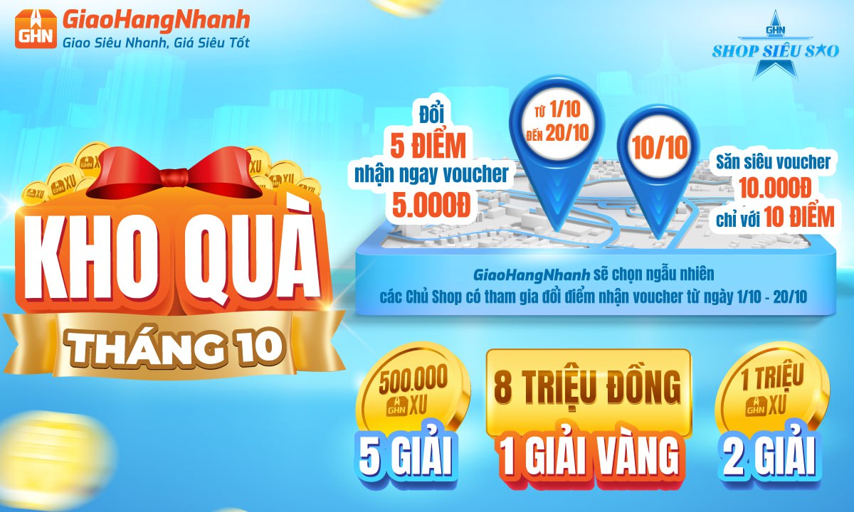 SHOP SIÊU SAO - TUNG KHO QUÀ THÁNG 10