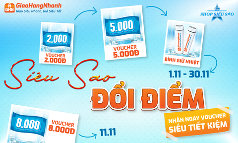 SHOP SIÊU SAO - SIÊU SAO ĐỔI ĐIỂM THÁNG 11