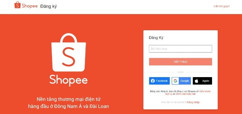 Hướng dẫn cách đăng ký tài khoản Shopee đơn giản, nhanh chóng