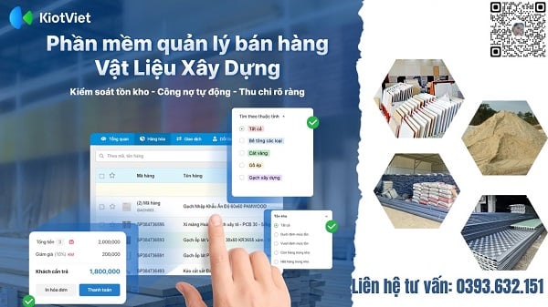 phần mềm quản lý cửa hàng vật liệu xây dựng