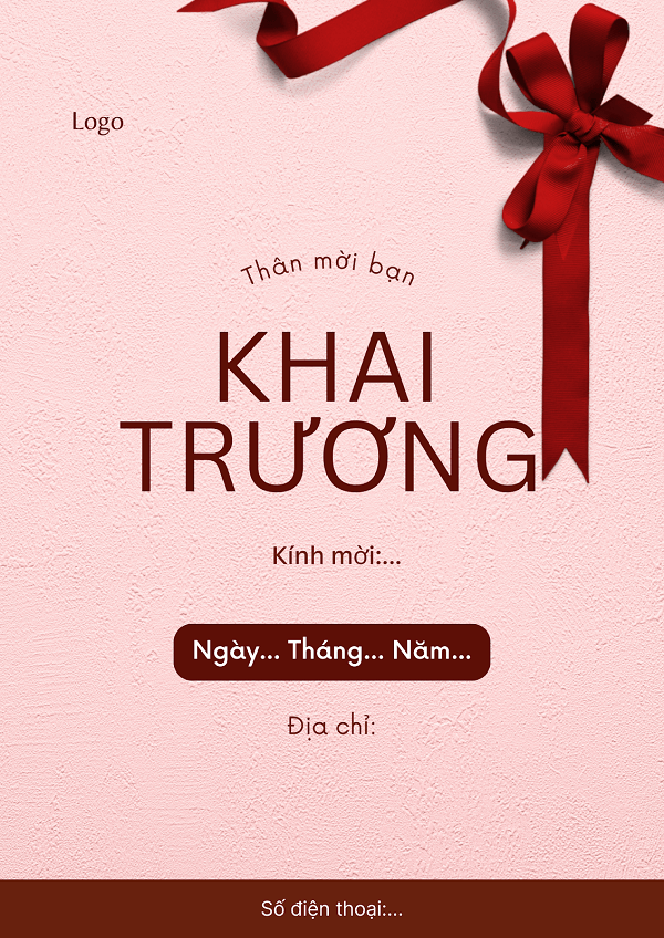 mẫu thiệp mời khai trương