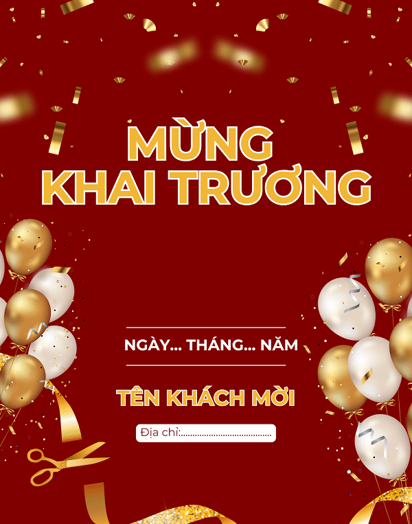 mẫu thiệp mời khai trương