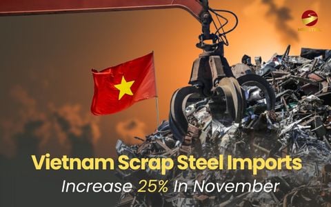 Vietnam’s scrap steel imports increase more 25% in November