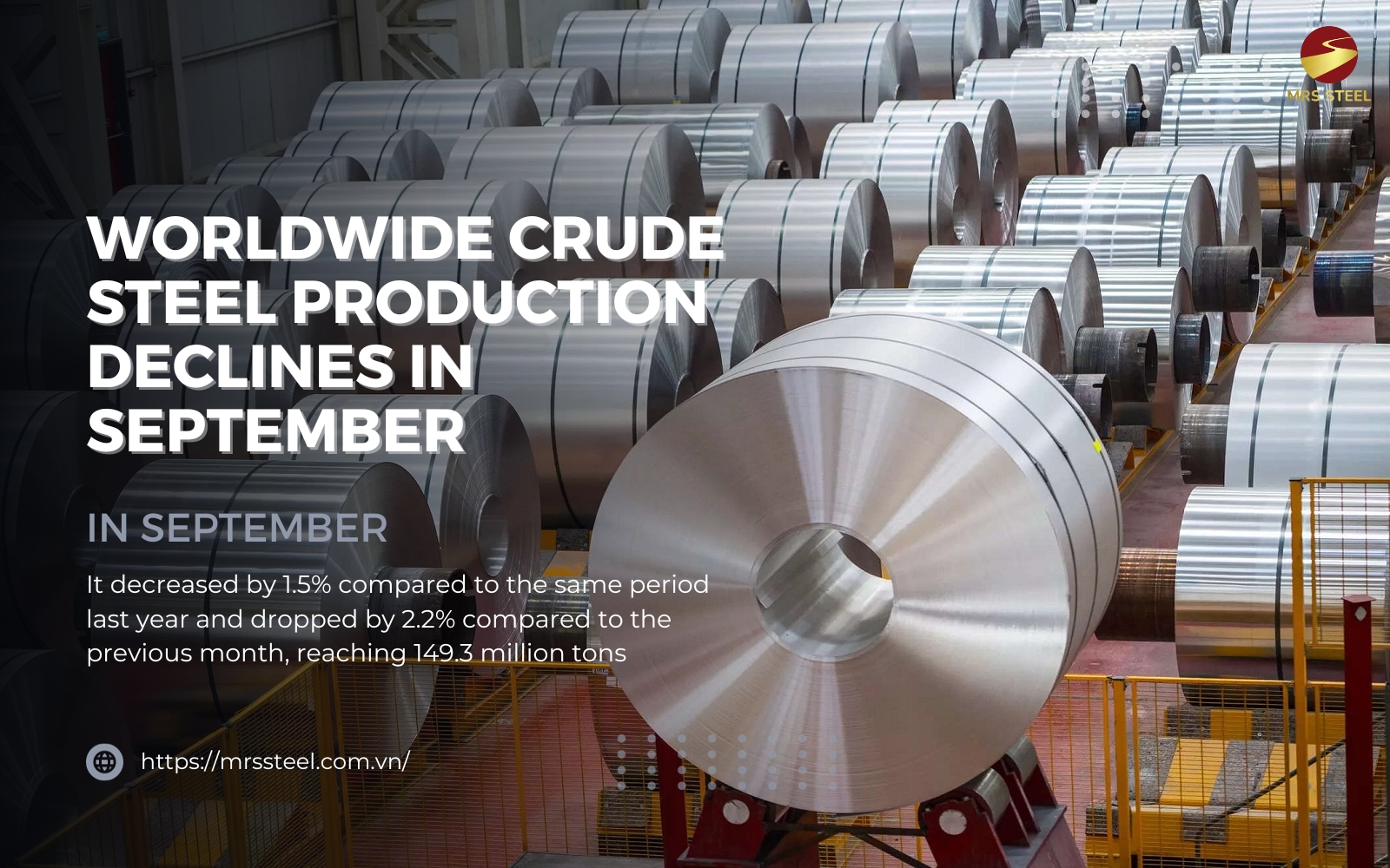 Worldwide Crude Steel Production Declines in September