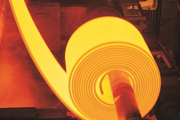 Flat billets are rolled in hot-rolled steel mills to become hot-rolled steel coils