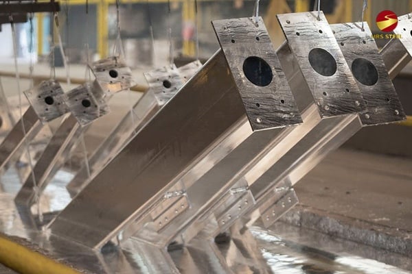 Galvanized steel is coated with zinc, while stainless steel contains chromium and nickel