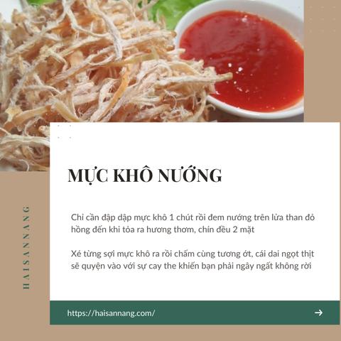 CÁC MÓN NGON CHẾ BIẾN TỪ MỰC KHÔ