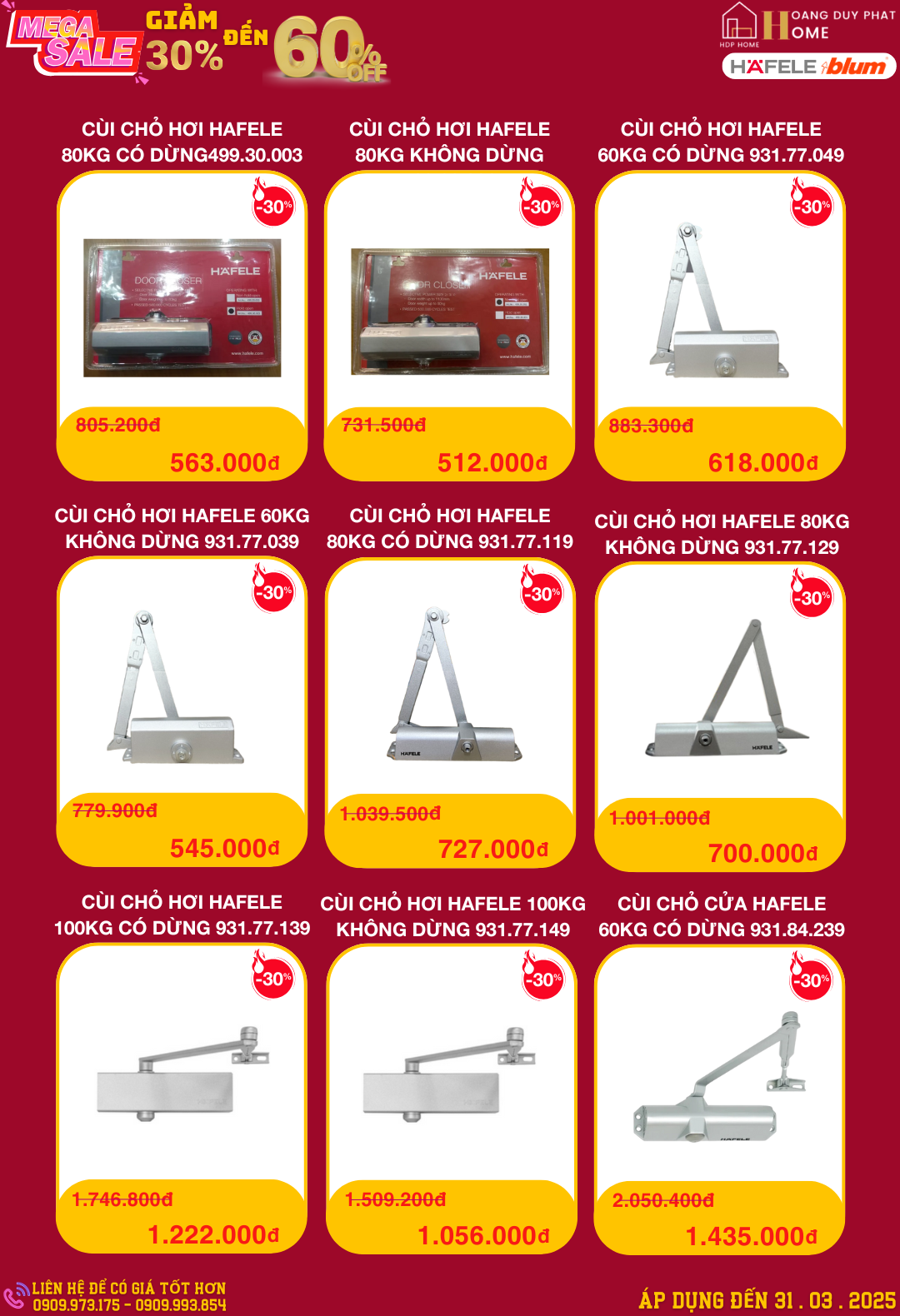 🔥 KHUYẾN MÃI SỐC - TAY ĐẨY HƠI - CÙI CHỎ HƠI - GIẢM GIÁ HƠN 30% 🔥