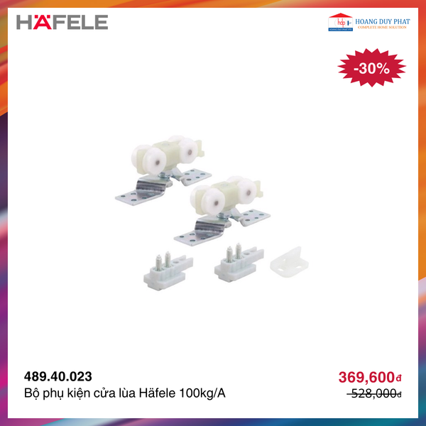 Bộ phụ kiện cửa lùa Häfele 100kg/A 489.40.023