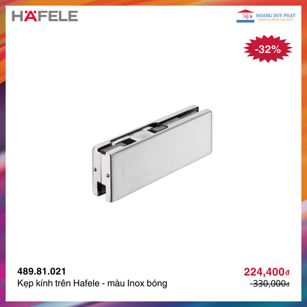 Kẹp kính trên Inox bóng DIY 489.81.021