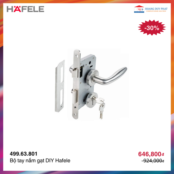 Bộ tay nắm cửa DIY Hafele 499.63.801