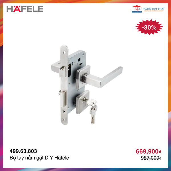 Bộ tay nắm cửa DIY Hafele 499.63.803