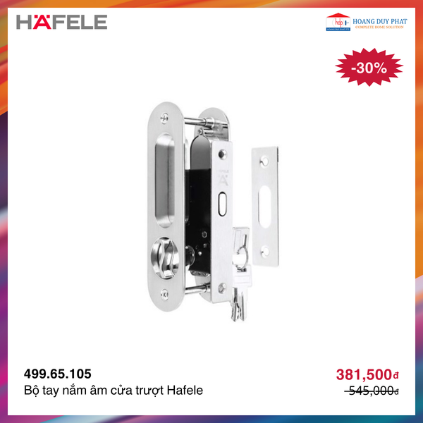 Bộ tay nắm âm cửa lùa Hafele 499.65.105