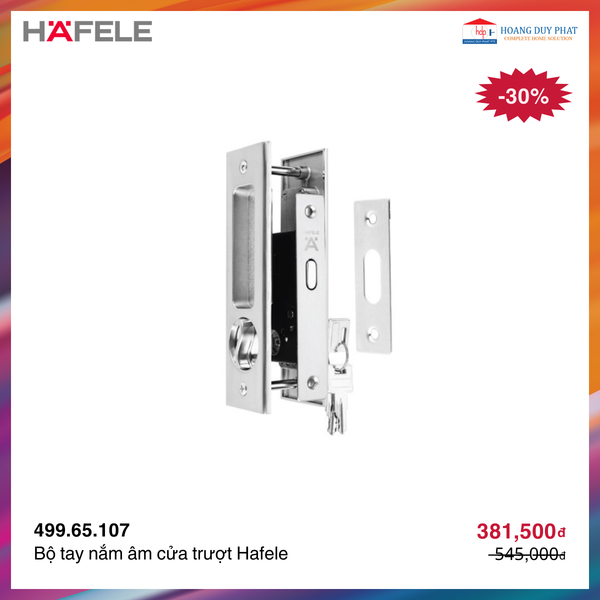 Bộ tay nắm âm cửa lùa Hafele 499.65.107