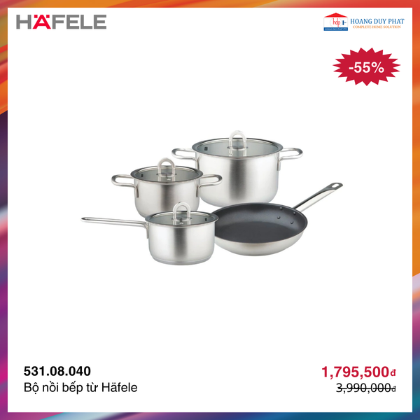 Bộ nồi bếp từ Häfele 531.08.040