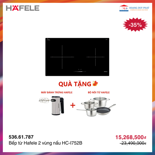 Bếp từ Hafele 2 vùng nấu HC-I752B 536.61.787
