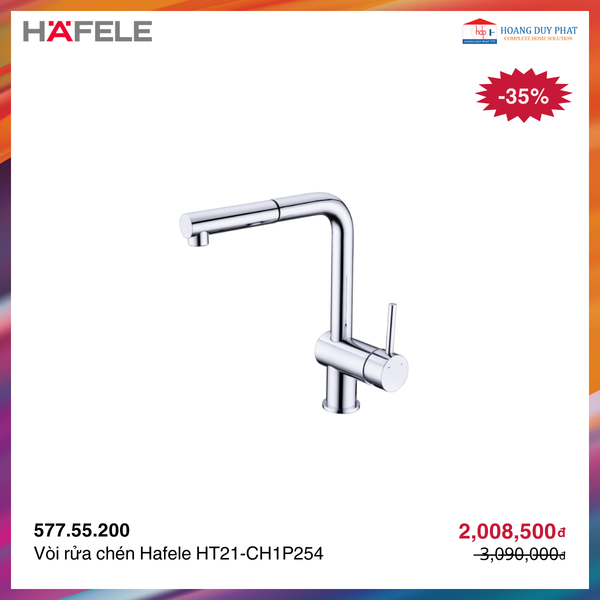 Vòi rửa chén Hafele HT21-CH1P254 577.55.200